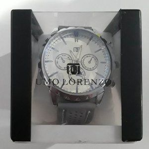 UMO LORENZO MEN'S ANALOG WATCH - NEW OPEN BOX - CREAM FACE & GRAY BAND